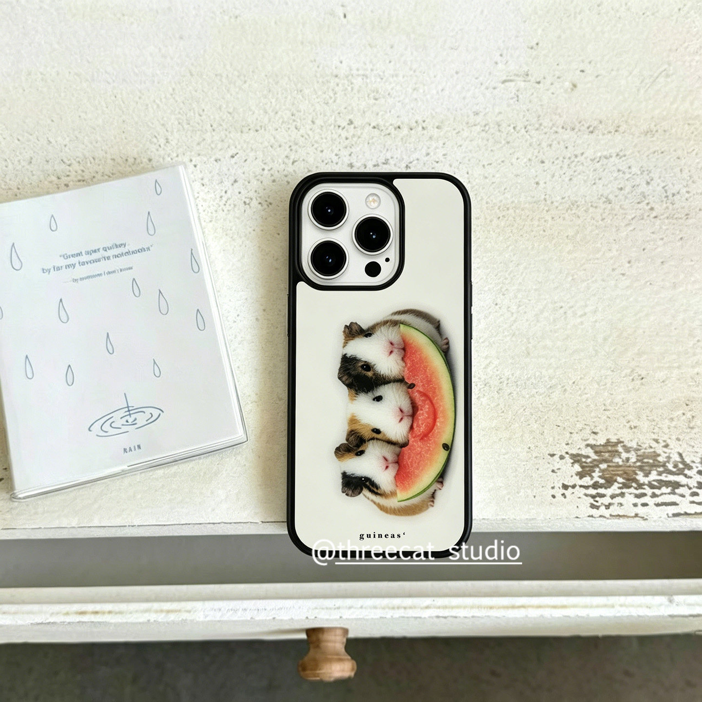 Phone Cases Unique - Korean Ins Guinea Pig Eat Watermelon