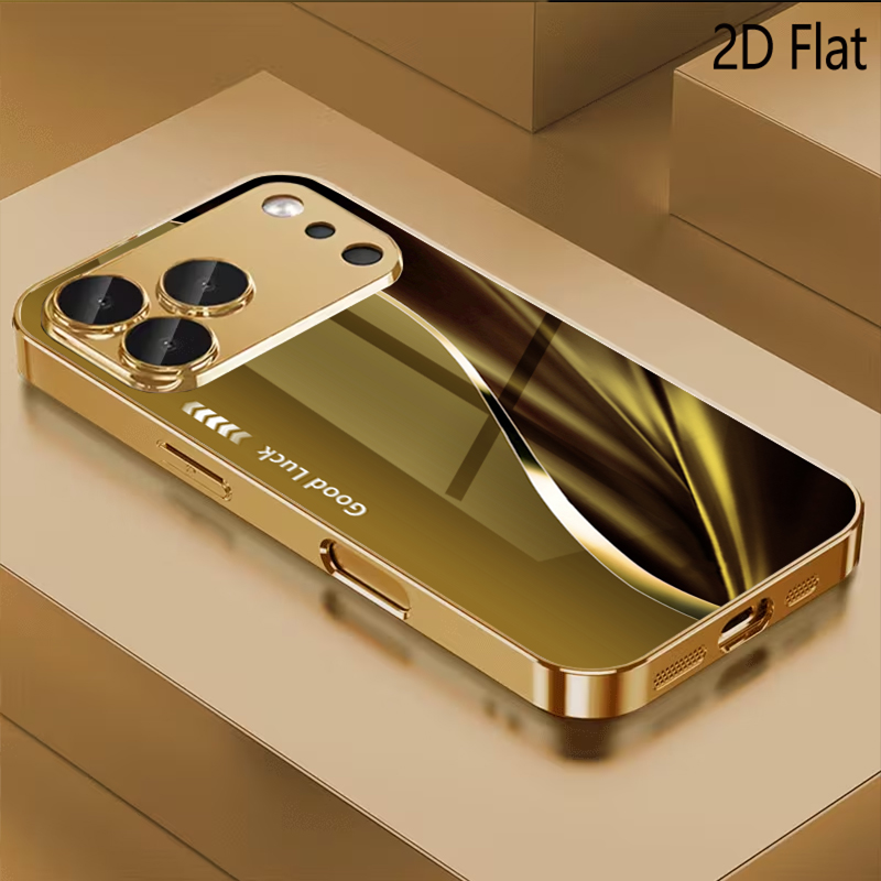 Phone Cases That Cover The Camera - Ribbon print Patterned tempered glass design