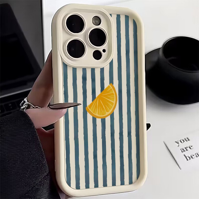 Phone Cases Xiaomi Redmi 12 - Striped Lemon Slice Pattern Phone Case