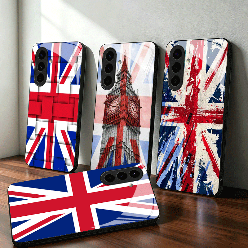 Phone Cases Uk Samsung - Union Jack England UK Flag Glass