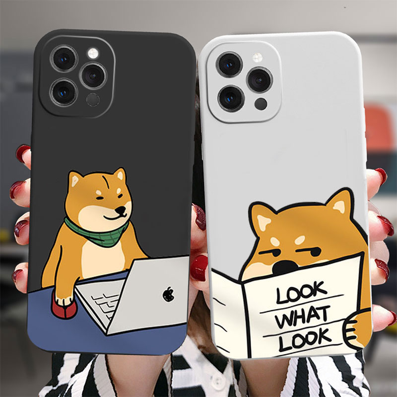 Phone Cases Quirky - Funny Work Reading Shiba Inu Matte