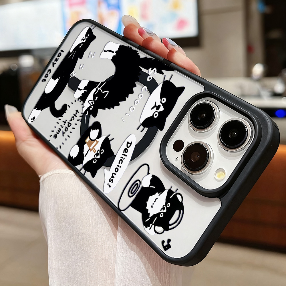 Funny Black Cat Wireless Charg - Phone Cases Quirky review and price