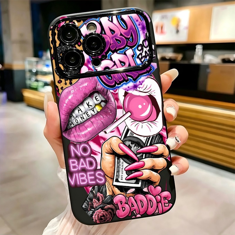 Hip Hop Pink Lips Baby Girl Gr - Phone Cases For Girls review and price