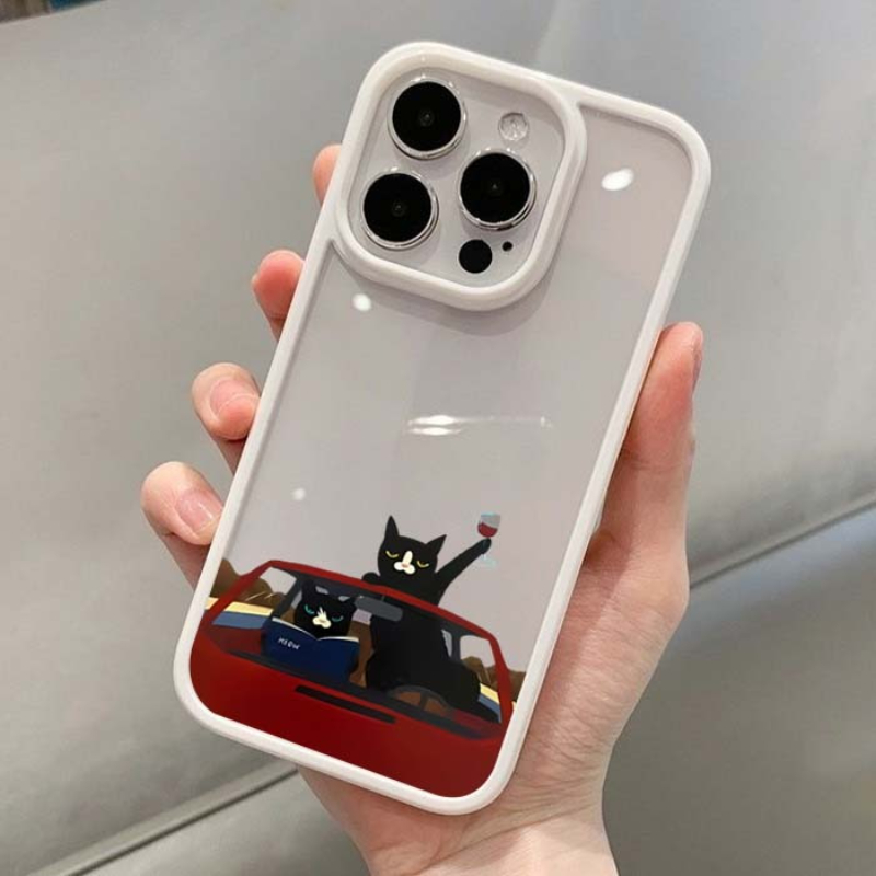 Funny Cat Daily Life Transpare - Phone Cases Quirky review and price