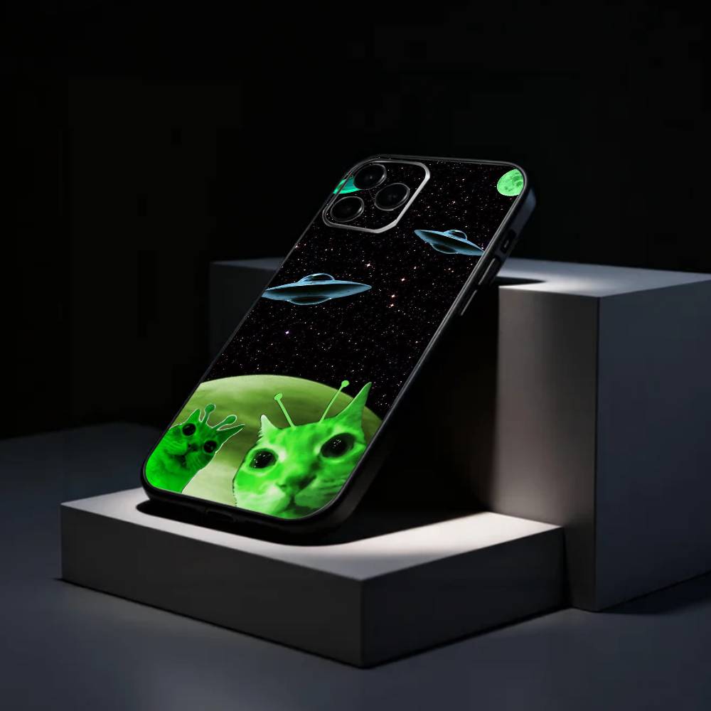 Meme Alien Green Cat Funny Pos - Phone Cases Quirky review and price