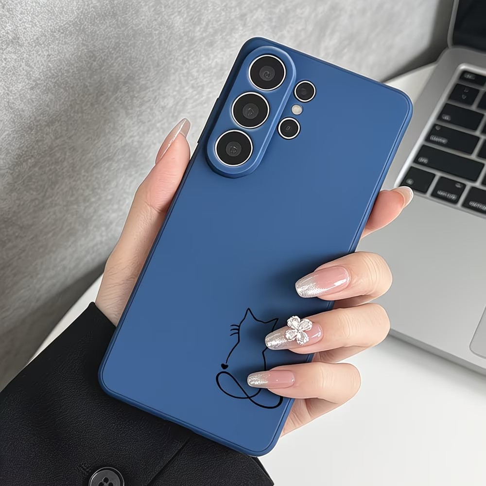 Minimalis Line Art Cat Sketch  - Phone Cases Art review and price