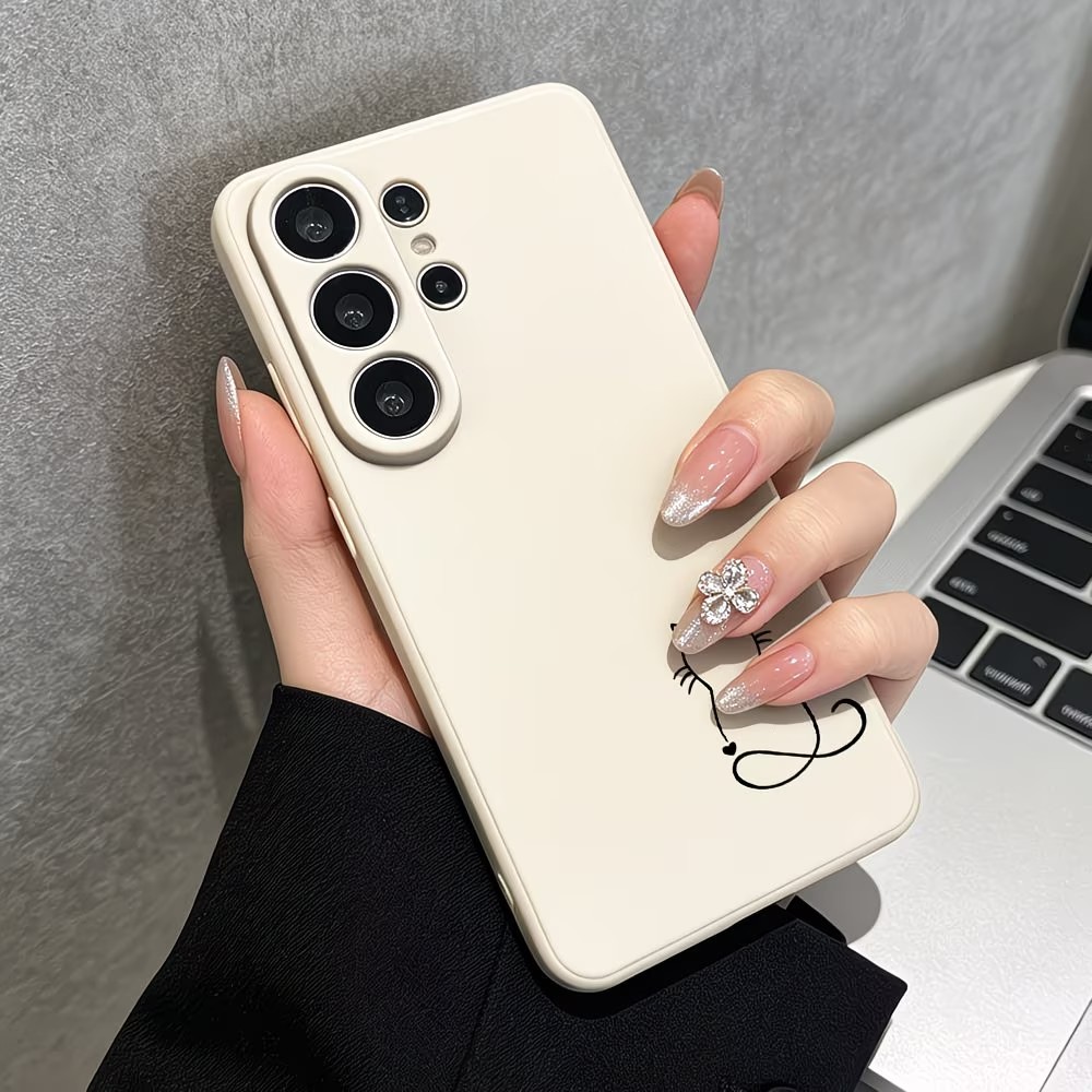 Minimalis Line Art Cat Sketch  - Phone Cases Art review and price