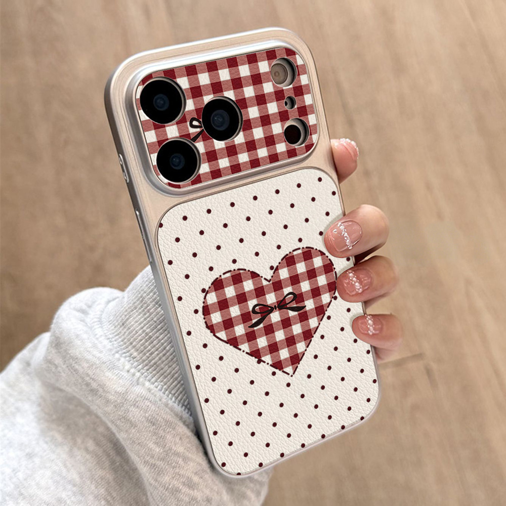 Sweet Cherry Bow Leather Phone - Phone Cases That Cover The Camera review and price