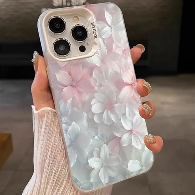 Pink Flower Case for iPhone 15 - Phone Cases Unique review and price
