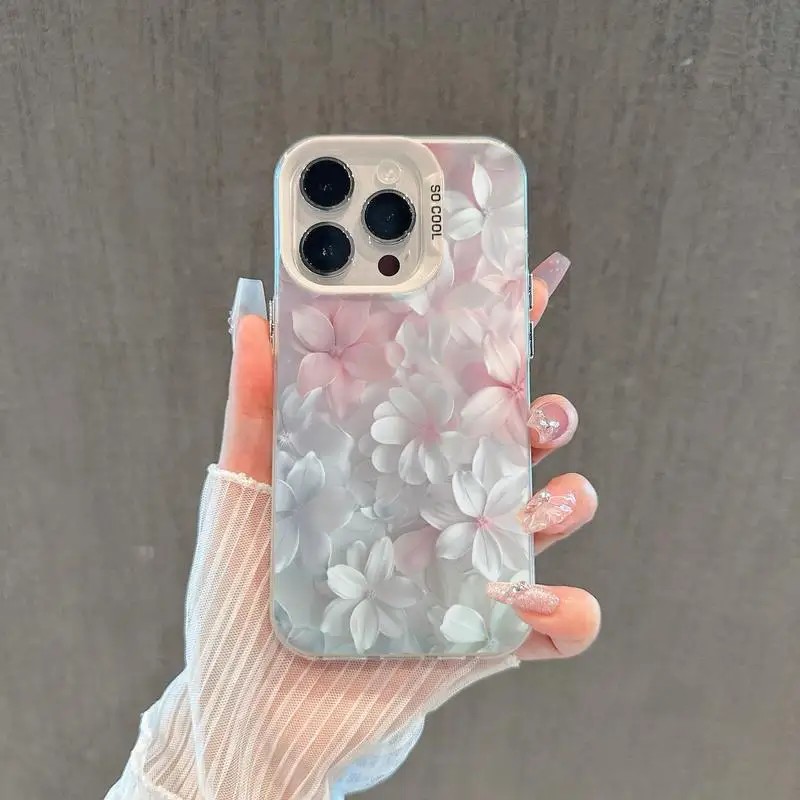 Pink Flower Case for iPhone 15 - Phone Cases Unique review and price