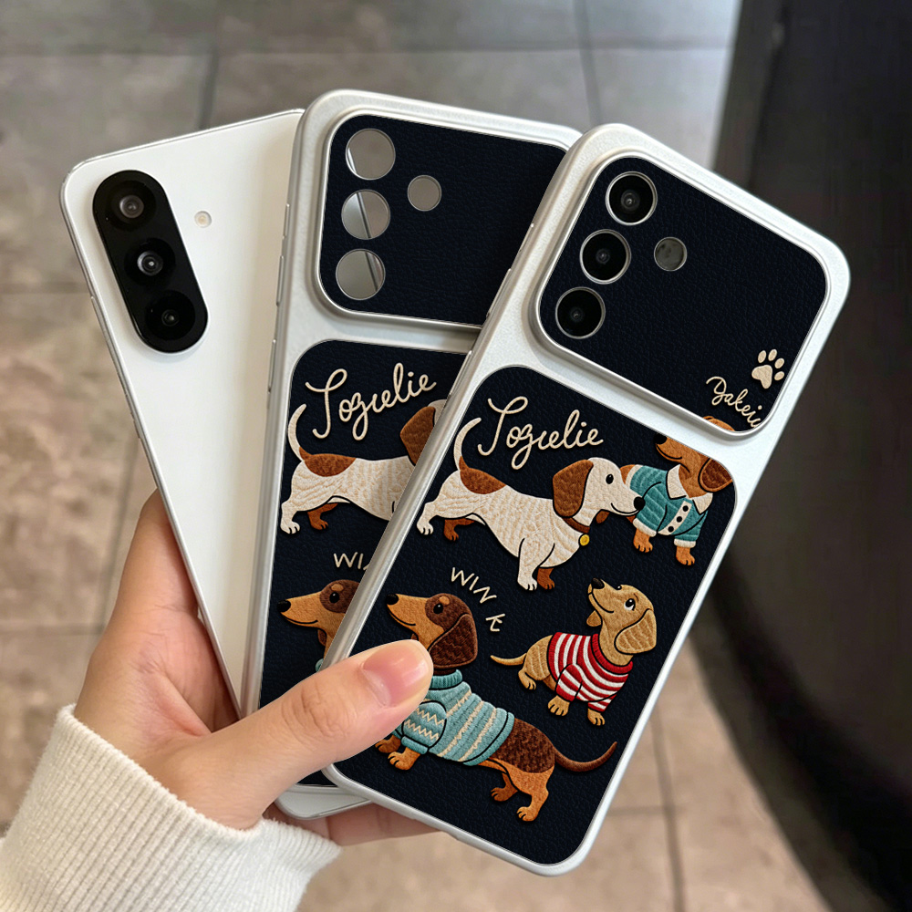 Cartoon Puppy Leather Phone Ca - Phone Cases That Cover The Camera review and price