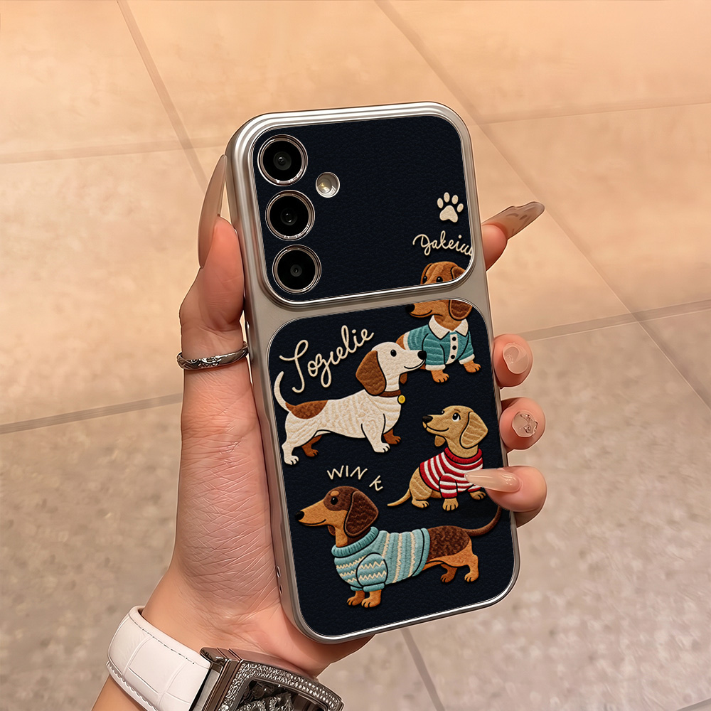 Cartoon Puppy Leather Phone Ca - Phone Cases That Cover The Camera review and price
