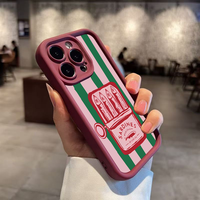 Funny Sardine Can Retro Stripe - Phone Cases Quirky review and price