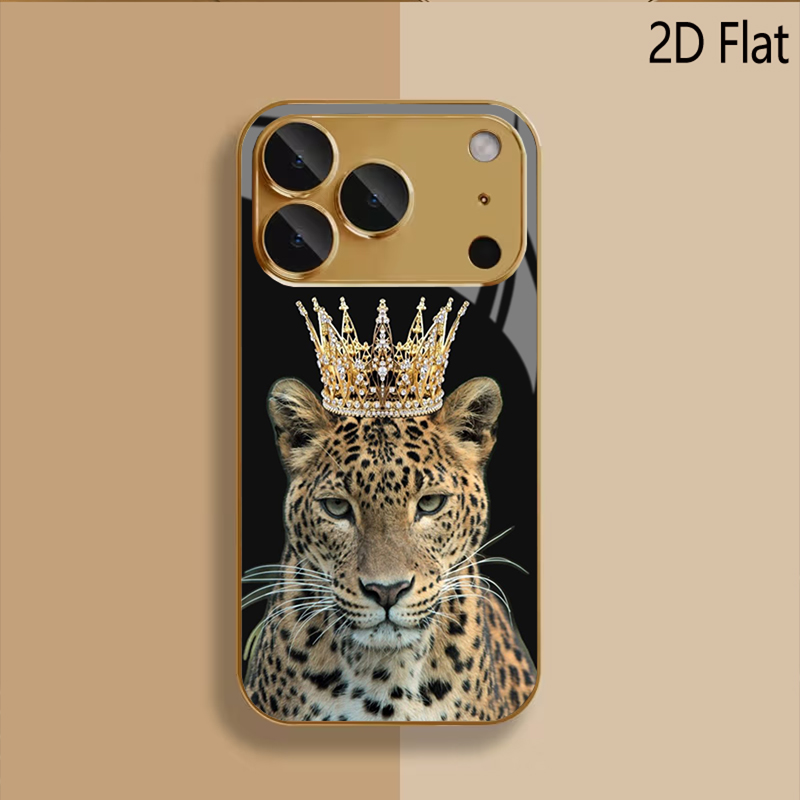 Leopard King Patterned tempere - Phone Cases That Cover The Camera review and price