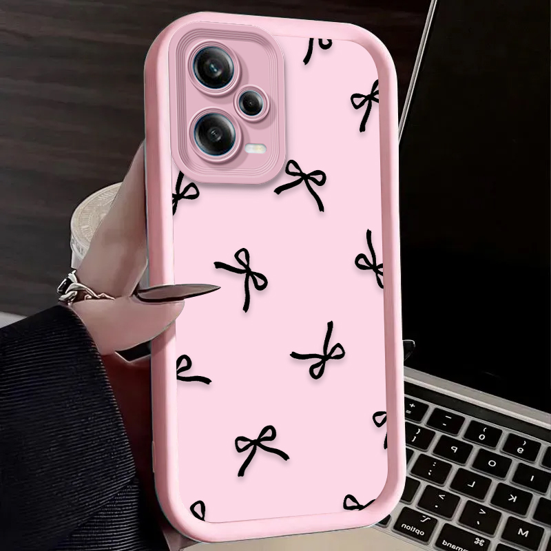Black Love Heart Bowknot Phone - Phone Cases Xiaomi Redmi 12 review and price