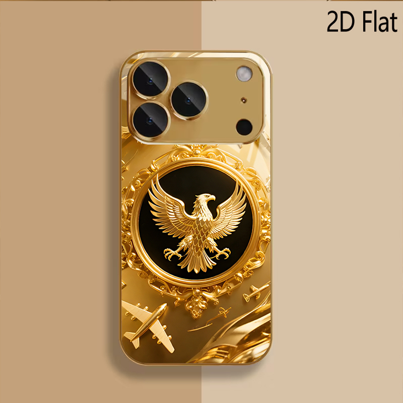 Golden Wing Patterned tempered - Phone Cases That Cover The Camera review and price