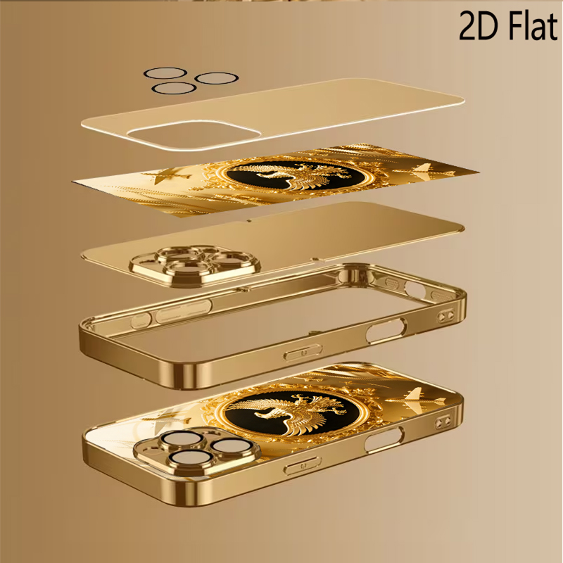 Golden Wing Patterned tempered - Phone Cases That Cover The Camera review and price