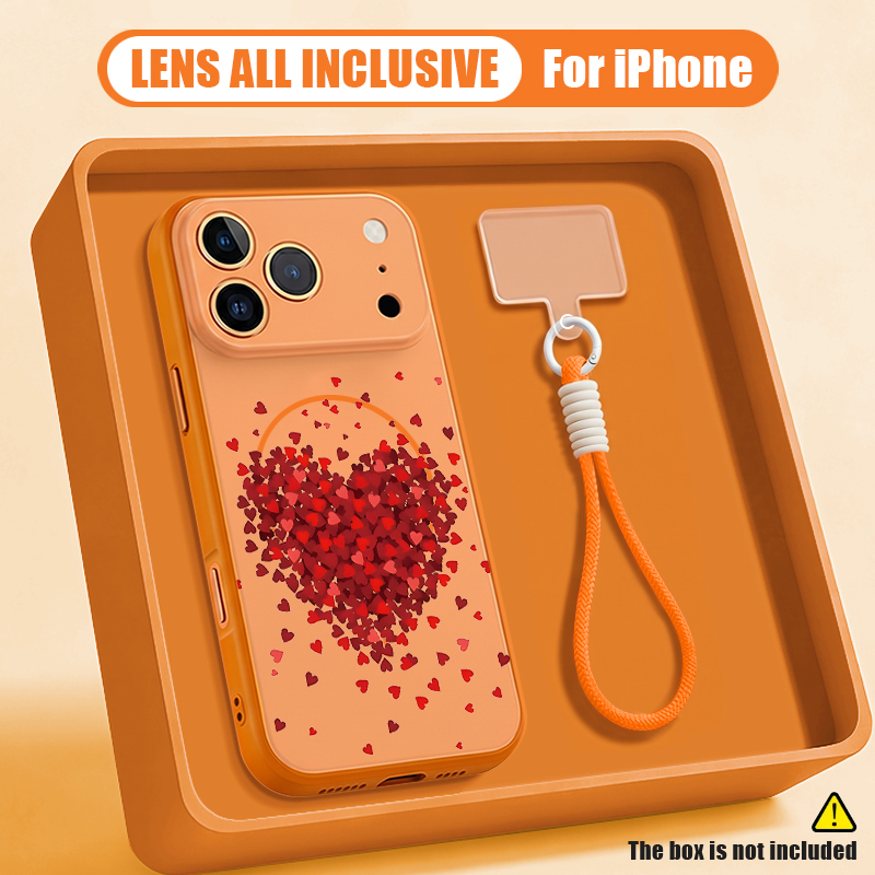 Love Heart Pattern Magnetic Ph - Phone Cases With Loop review and price